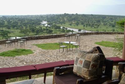 Udsigten fra baren i Tarangire Safari Lodge